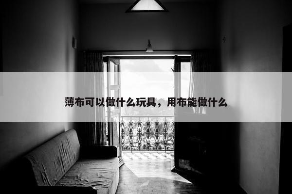 薄布可以做什么玩具，用布能做什么