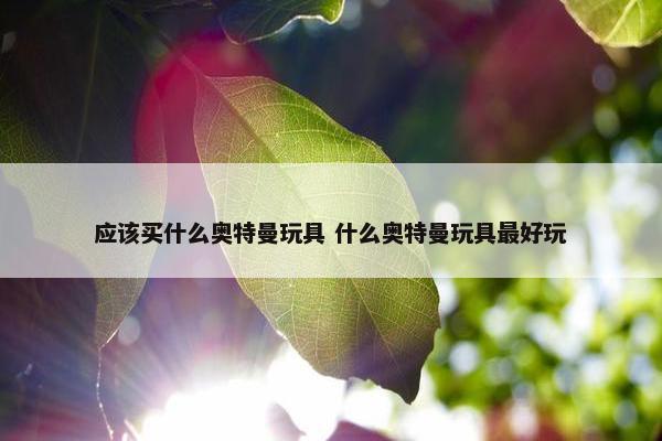 应该买什么奥特曼玩具 什么奥特曼玩具最好玩