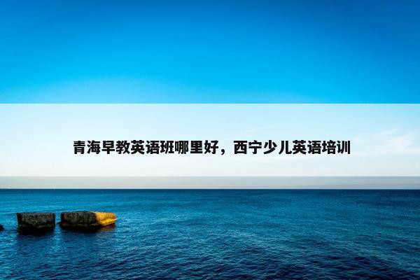 青海早教英语班哪里好，西宁少儿英语培训