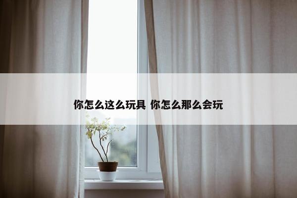 你怎么这么玩具 你怎么那么会玩