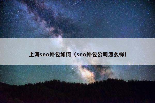 上海seo外包如何（seo外包公司怎么样）