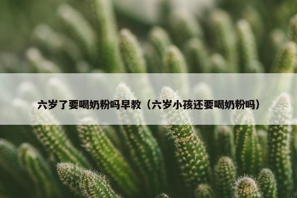 六岁了要喝奶粉吗早教（六岁小孩还要喝奶粉吗）