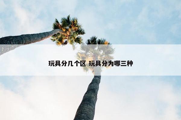 玩具分几个区 玩具分为哪三种