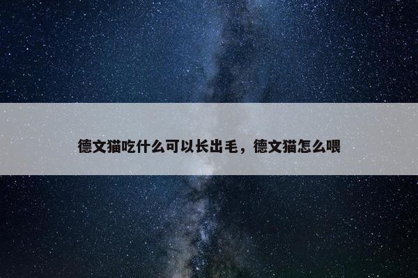 德文猫吃什么可以长出毛，德文猫怎么喂