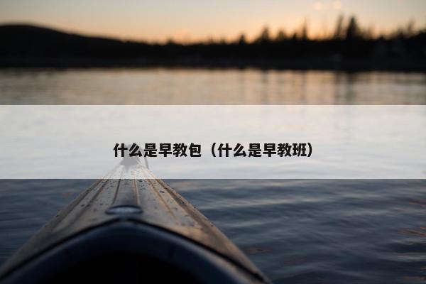 什么是早教包（什么是早教班）