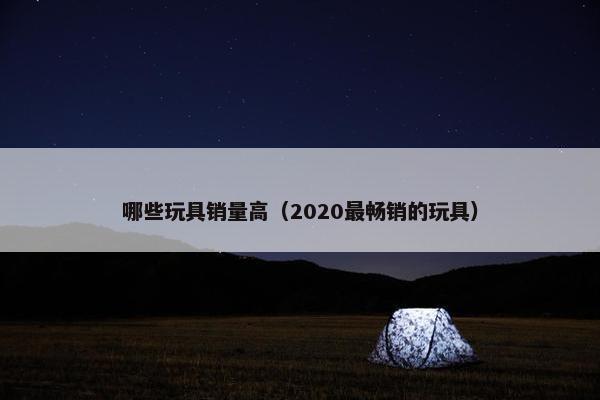 哪些玩具销量高（2020最畅销的玩具）