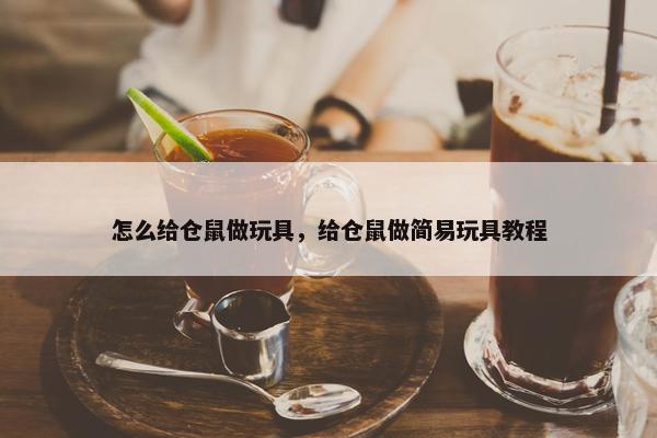 怎么给仓鼠做玩具，给仓鼠做简易玩具教程