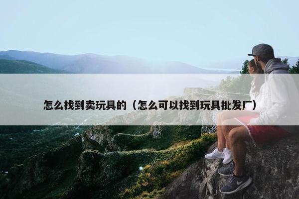 怎么找到卖玩具的（怎么可以找到玩具批发厂）