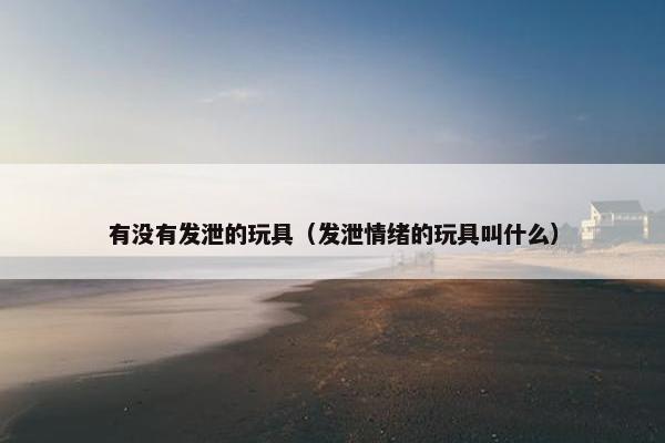 有没有发泄的玩具（发泄情绪的玩具叫什么）