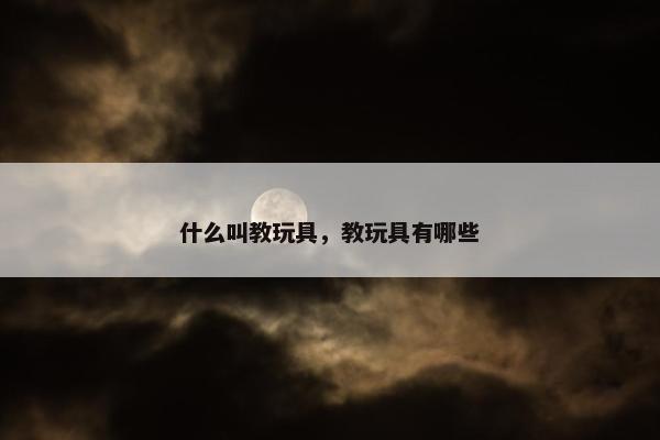 什么叫教玩具，教玩具有哪些