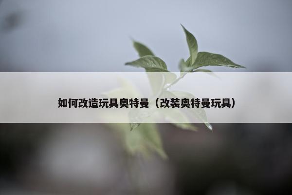 如何改造玩具奥特曼（改装奥特曼玩具）