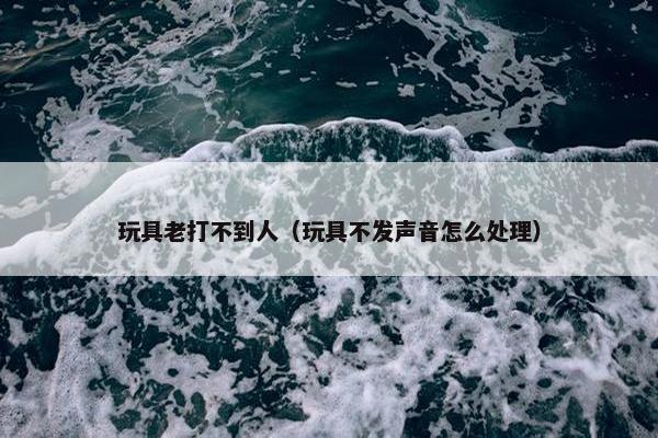 玩具老打不到人（玩具不发声音怎么处理）