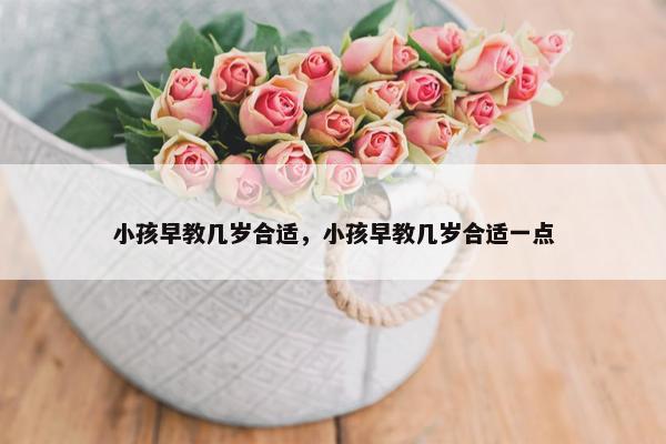 小孩早教几岁合适，小孩早教几岁合适一点