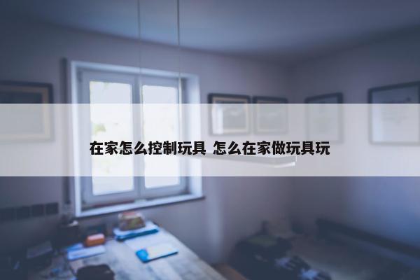 在家怎么控制玩具 怎么在家做玩具玩