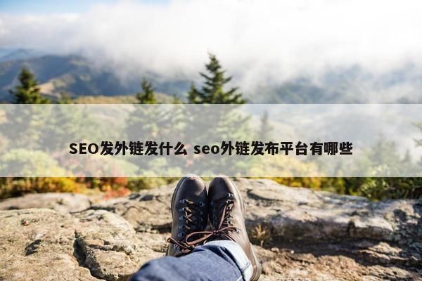 SEO发外链发什么 seo外链发布平台有哪些