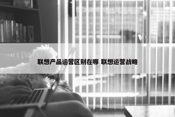 联想产品运营区别在哪 联想运营战略