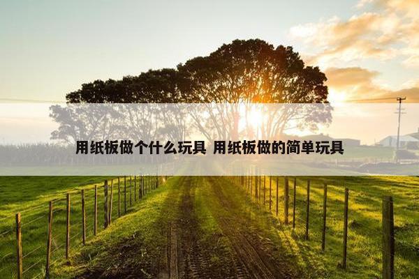 用纸板做个什么玩具 用纸板做的简单玩具