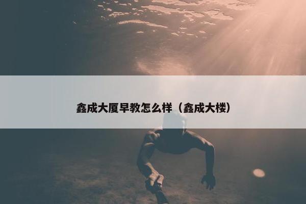 鑫成大厦早教怎么样（鑫成大楼）