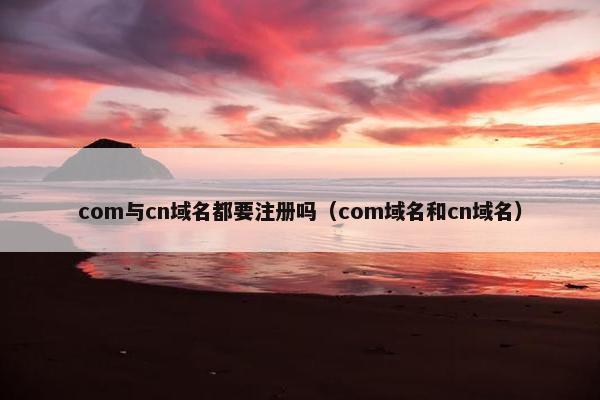 com与cn域名都要注册吗（com域名和cn域名）