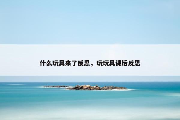 什么玩具来了反思，玩玩具课后反思