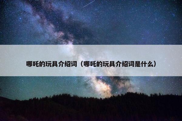 哪吒的玩具介绍词（哪吒的玩具介绍词是什么）