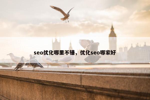 seo优化哪里不错，优化seo哪家好