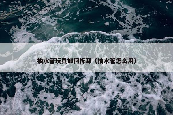 抽水管玩具如何拆卸（抽水管怎么用）