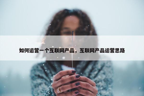 如何运营一个互联网产品，互联网产品运营思路