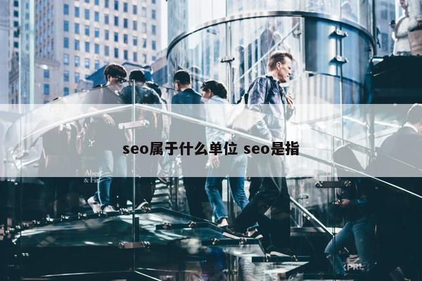 seo属于什么单位 seo是指