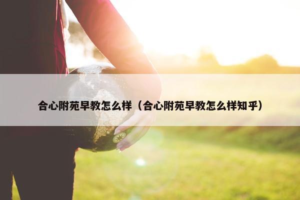 合心附苑早教怎么样（合心附苑早教怎么样知乎）