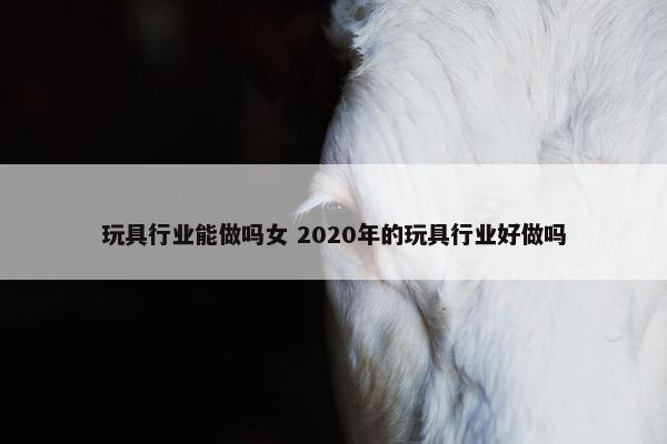 玩具行业能做吗女 2020年的玩具行业好做吗