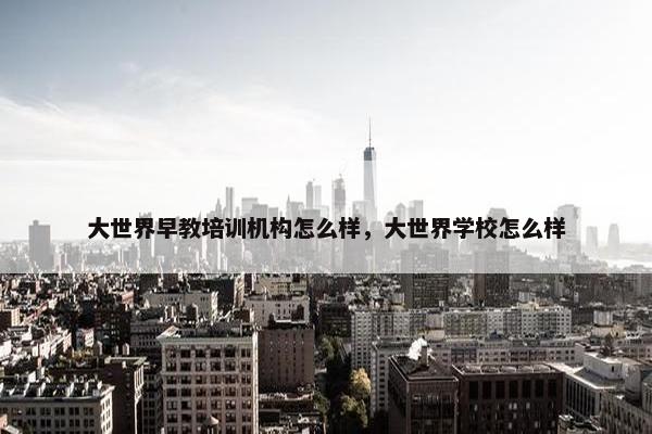 大世界早教培训机构怎么样，大世界学校怎么样