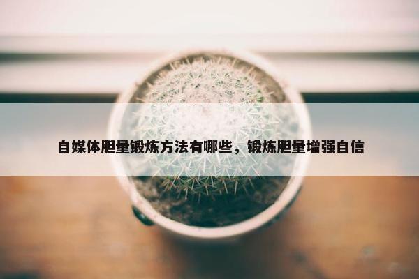 自媒体胆量锻炼方法有哪些，锻炼胆量增强自信