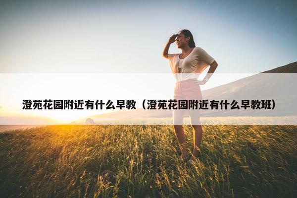 澄苑花园附近有什么早教（澄苑花园附近有什么早教班）