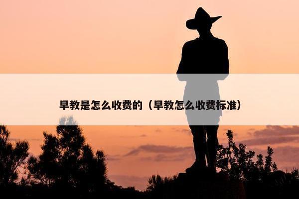 早教是怎么收费的（早教怎么收费标准）