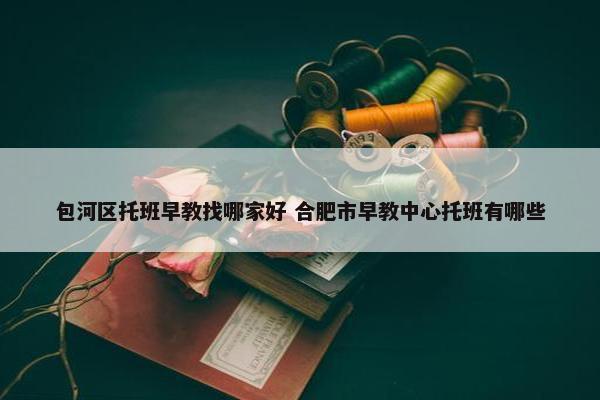 包河区托班早教找哪家好 合肥市早教中心托班有哪些