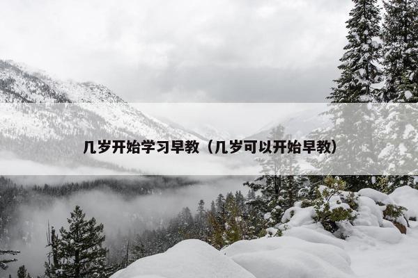 几岁开始学习早教（几岁可以开始早教）