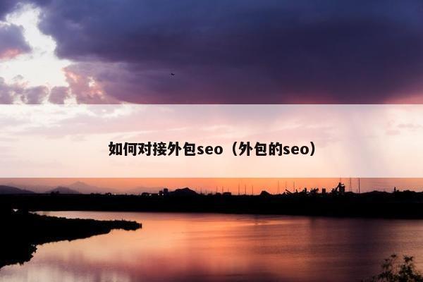 如何对接外包seo（外包的seo）