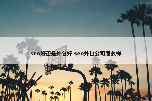 seo好还是外包好 seo外包公司怎么样