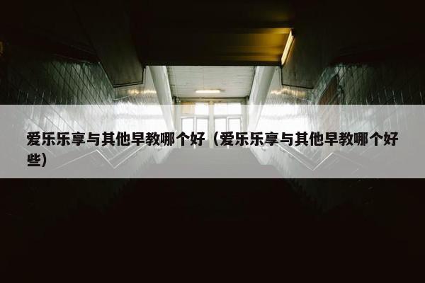 爱乐乐享与其他早教哪个好（爱乐乐享与其他早教哪个好些）