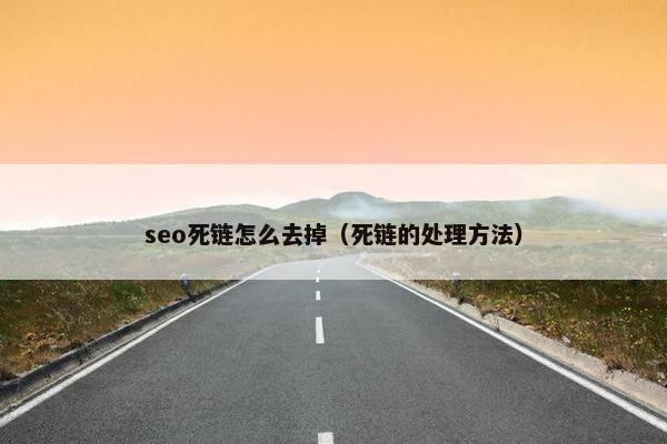 seo死链怎么去掉（死链的处理方法）