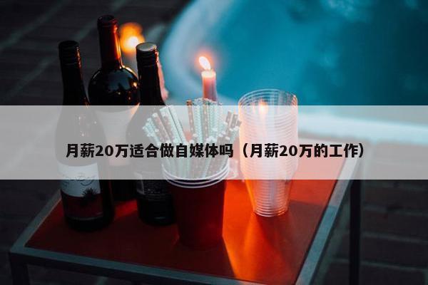 月薪20万适合做自媒体吗（月薪20万的工作）