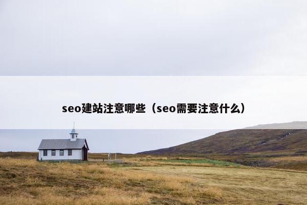 seo建站注意哪些（seo需要注意什么）