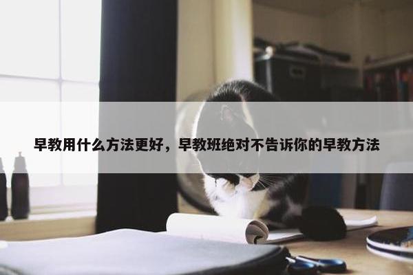 早教用什么方法更好，早教班绝对不告诉你的早教方法