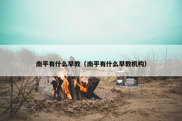 南平有什么早教（南平有什么早教机构）