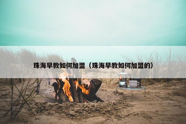 珠海早教如何加盟（珠海早教如何加盟的）