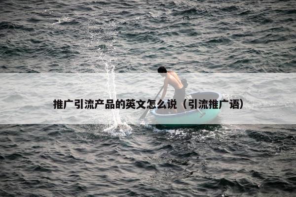 推广引流产品的英文怎么说（引流推广语）