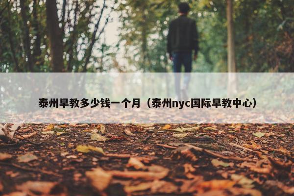 泰州早教多少钱一个月（泰州nyc国际早教中心）