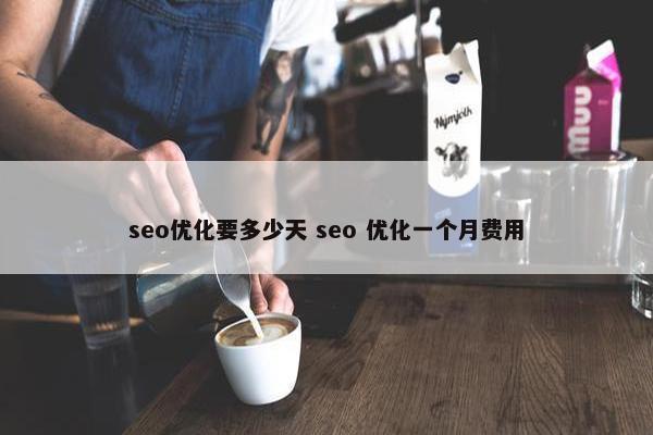 seo优化要多少天 seo 优化一个月费用