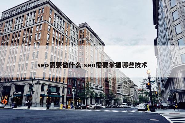 seo需要做什么 seo需要掌握哪些技术